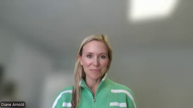 Diane Arnold smiles on a virtual meeting
